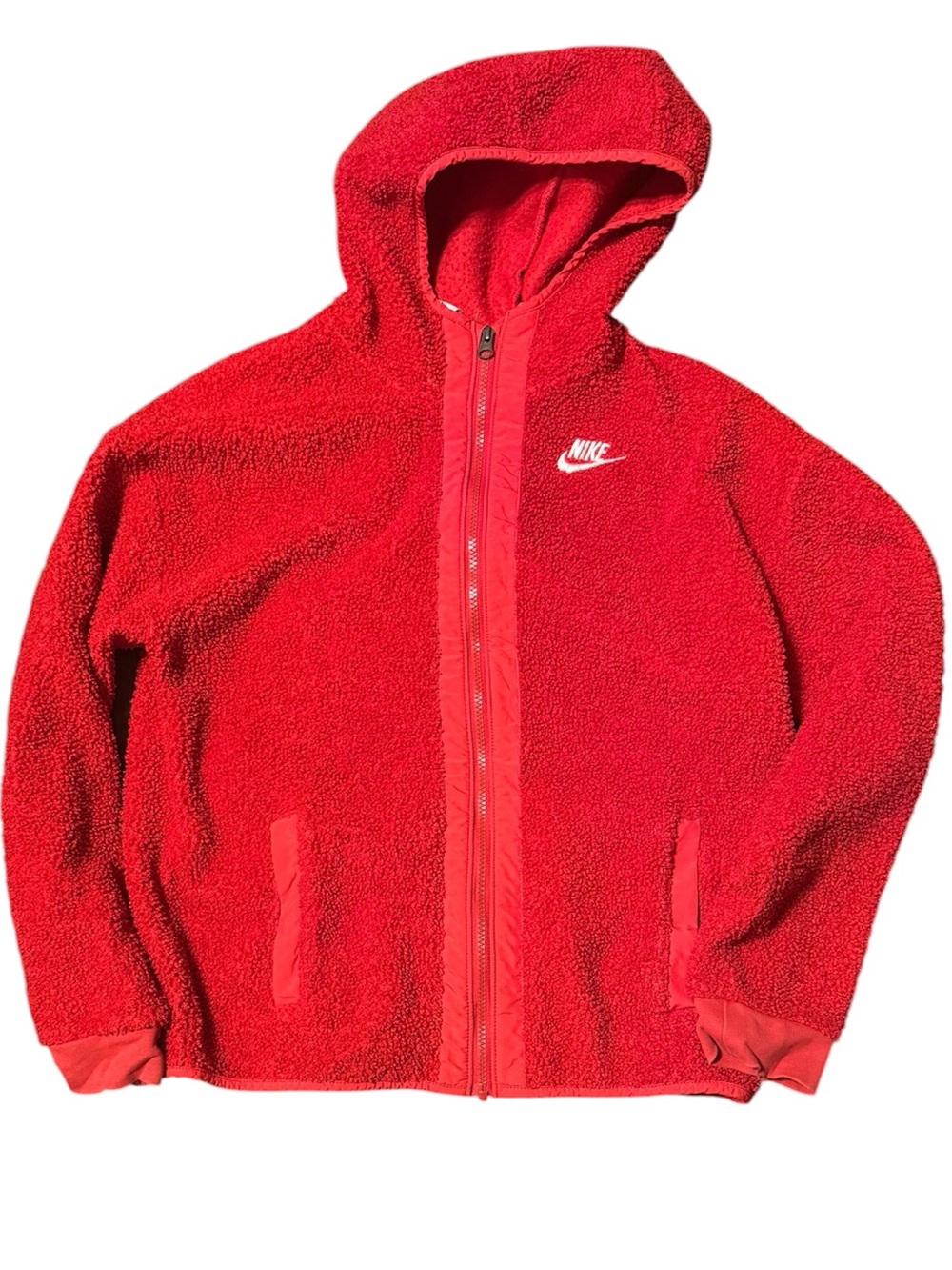 Nike zip up jacket sweater red kids size XL
